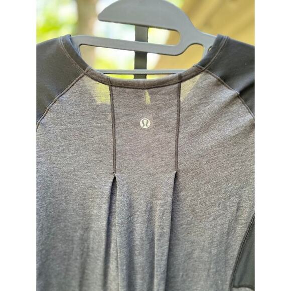 Lululemon Spincity Heathered Silver Slate Black Baseball Sleeve Size Medium - Picture 5 of 9